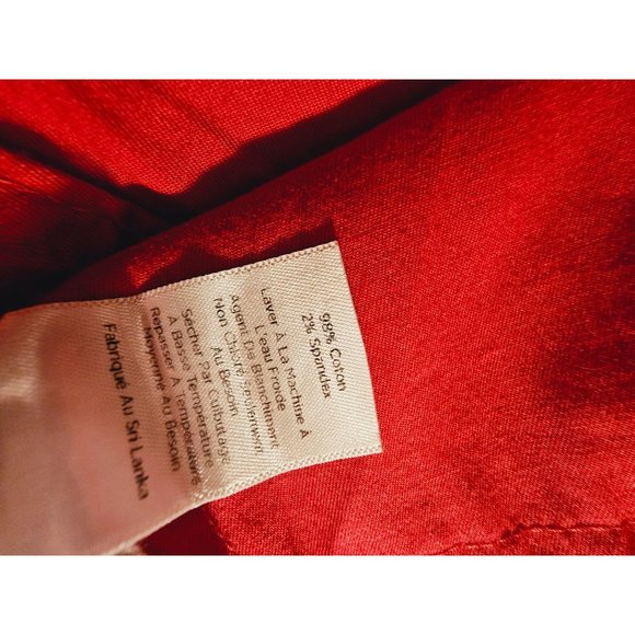 Talbots Cotton Coat size 8 Petite button closure Red - Picture 8 of 12